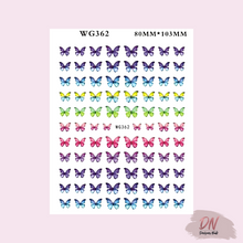 Load image into Gallery viewer, stickers butterflies, snakes etc butterflies wg362