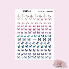 Load image into Gallery viewer, stickers butterflies, snakes etc butterflies wg363