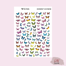 Load image into Gallery viewer, stickers butterflies, snakes etc butterflies wg366