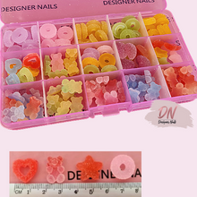 Load image into Gallery viewer, 3d nail art sugar mix, bears, hearts, stars, donuts