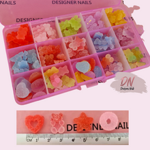 Load image into Gallery viewer, 3d nail art sugar bears, hearts