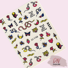 Load image into Gallery viewer, stickers butterflies, snakes etc 1768