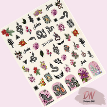Load image into Gallery viewer, stickers butterflies, snakes etc 1764