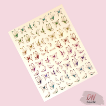 Load image into Gallery viewer, stickers butterflies, snakes etc metallic butterflies