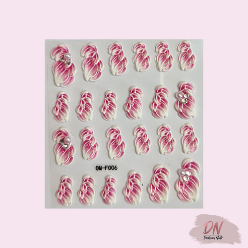 5d flower stickers- 7 styles f006