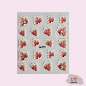 5d flower stickers- 7 styles f001