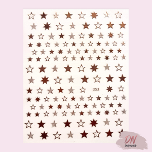 star stickers - 8 styles rosegold