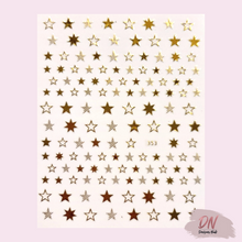 Load image into Gallery viewer, star stickers - 8 styles gold