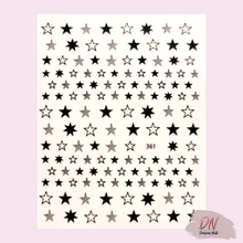 Load image into Gallery viewer, star stickers - 8 styles black