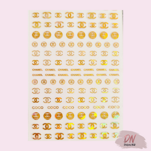 designer stickers 25+ styles cc holo gold