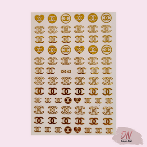 designer stickers 25+ styles cc d042 gold