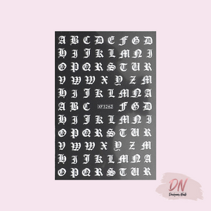 old english alphabet stickers 5 styles