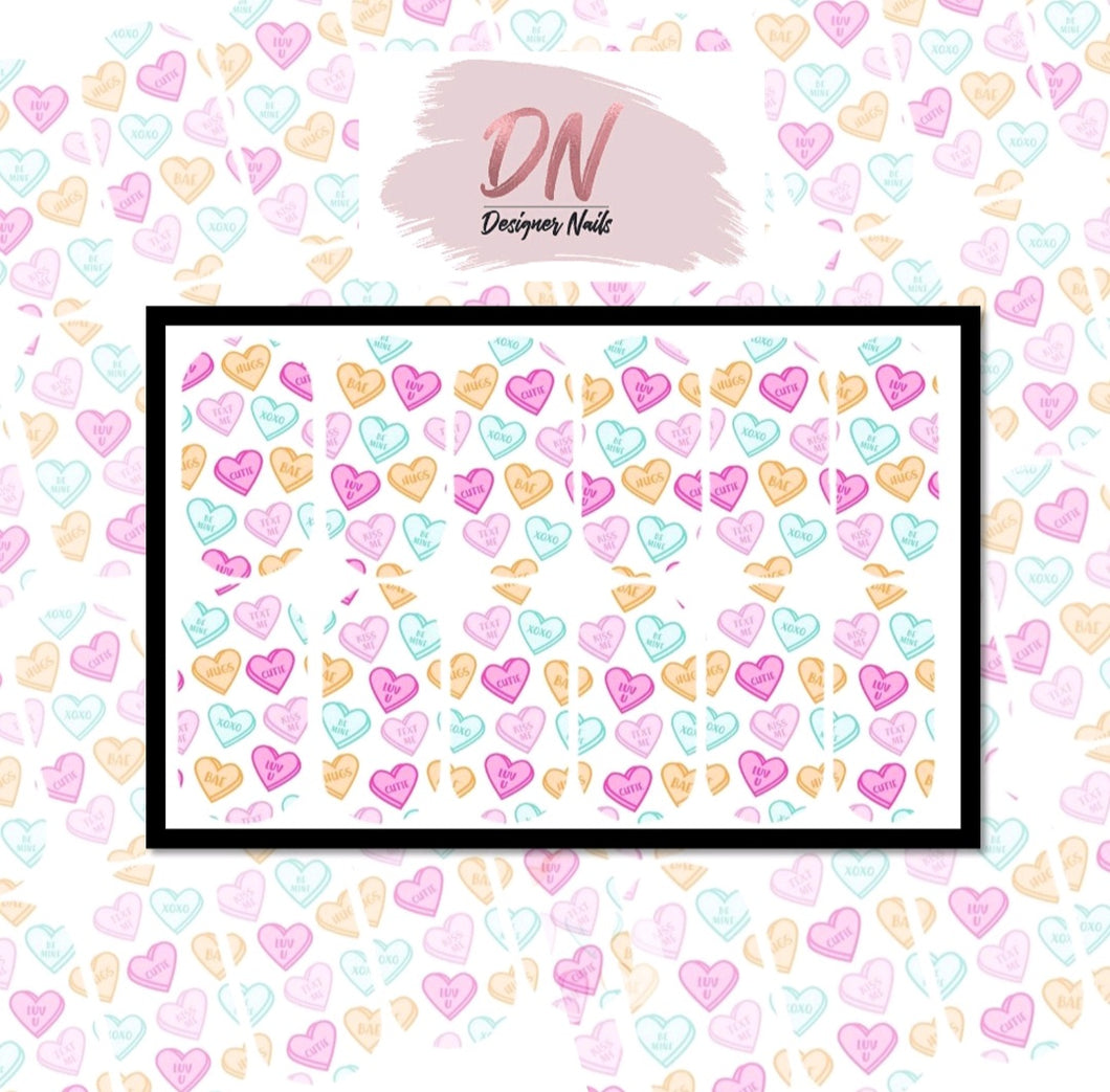 decals - food / candy candy hearts 1