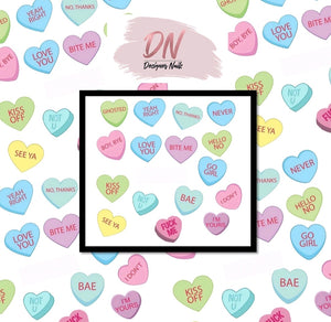 decals - food / candy candy hearts 2