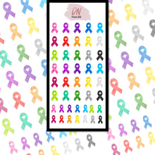Load image into Gallery viewer, decals -mixed rainbow ribbon